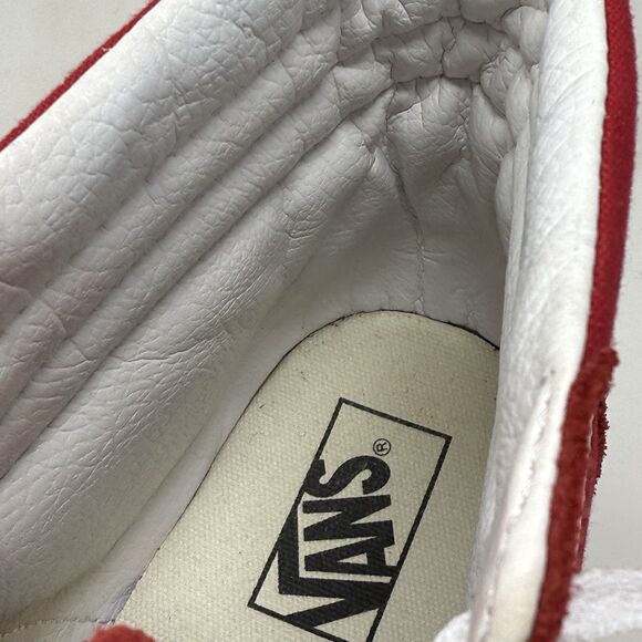 Vans Sk8-Hi Sneakers Mens 11.5 Red Suede Canvas Athletic Skateboard Skate Shoes - Picture 13 of 16